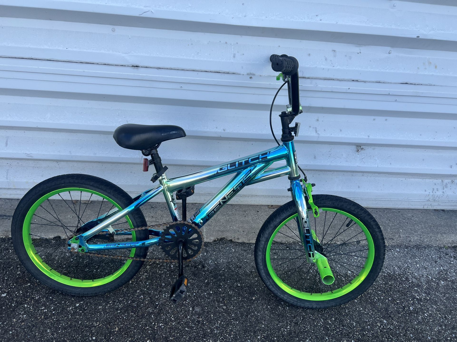 18" Kent Glitch BMX Child Bicycle, 18" Wheels, Kids Ages 6-12 Years, Blue/Green