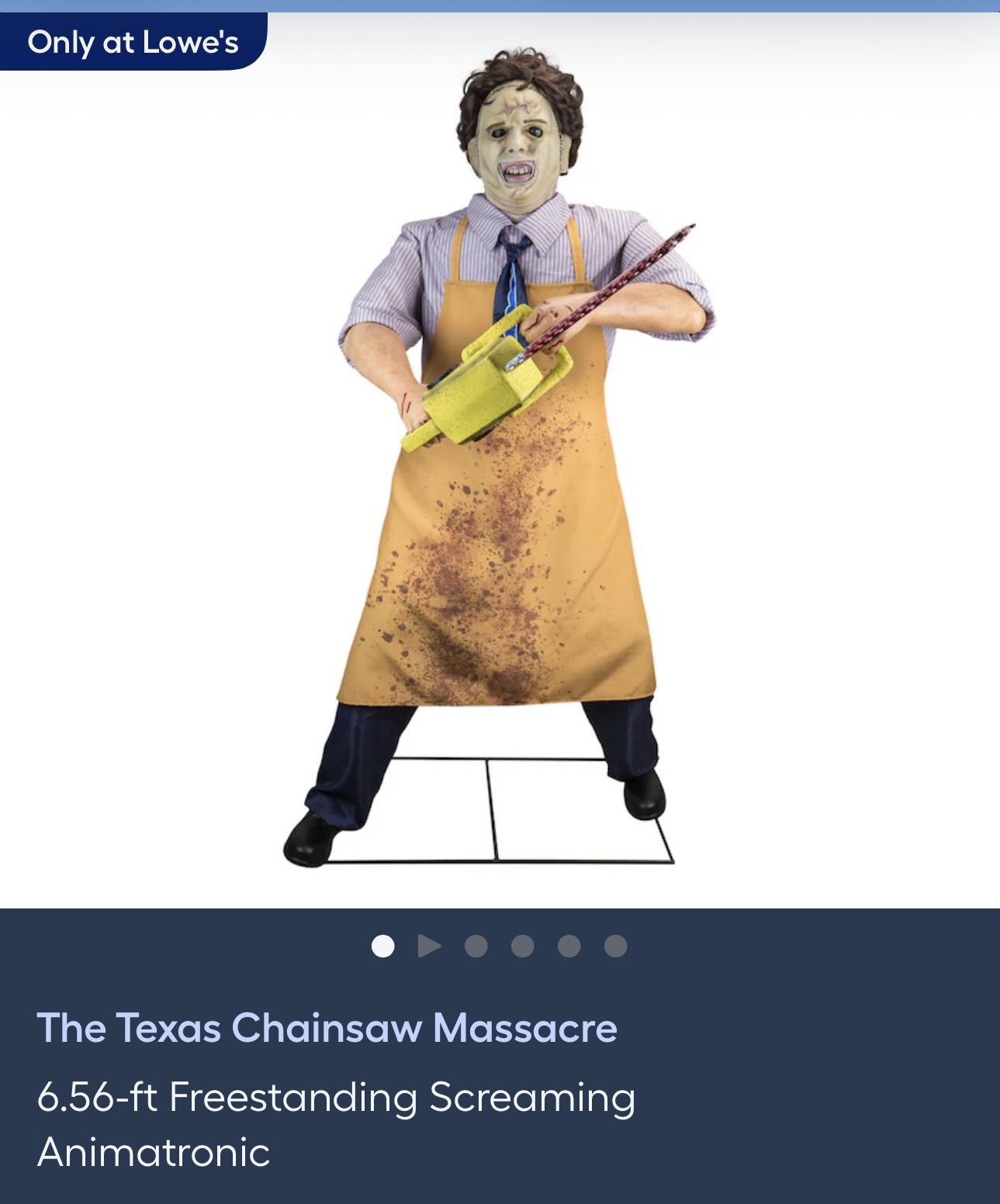 The Texas Chainsaw Massacre 6.56-ft Freestanding Screaming Animatronic