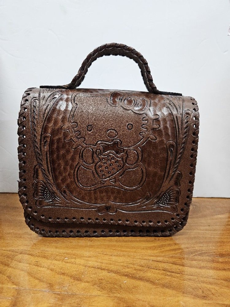 💥 Leather Hello Kitty 😺 Purse Handmade 💥