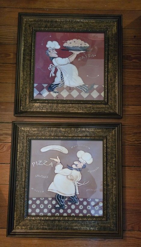 Pair Of Kirklands Cafe Wall Pictures