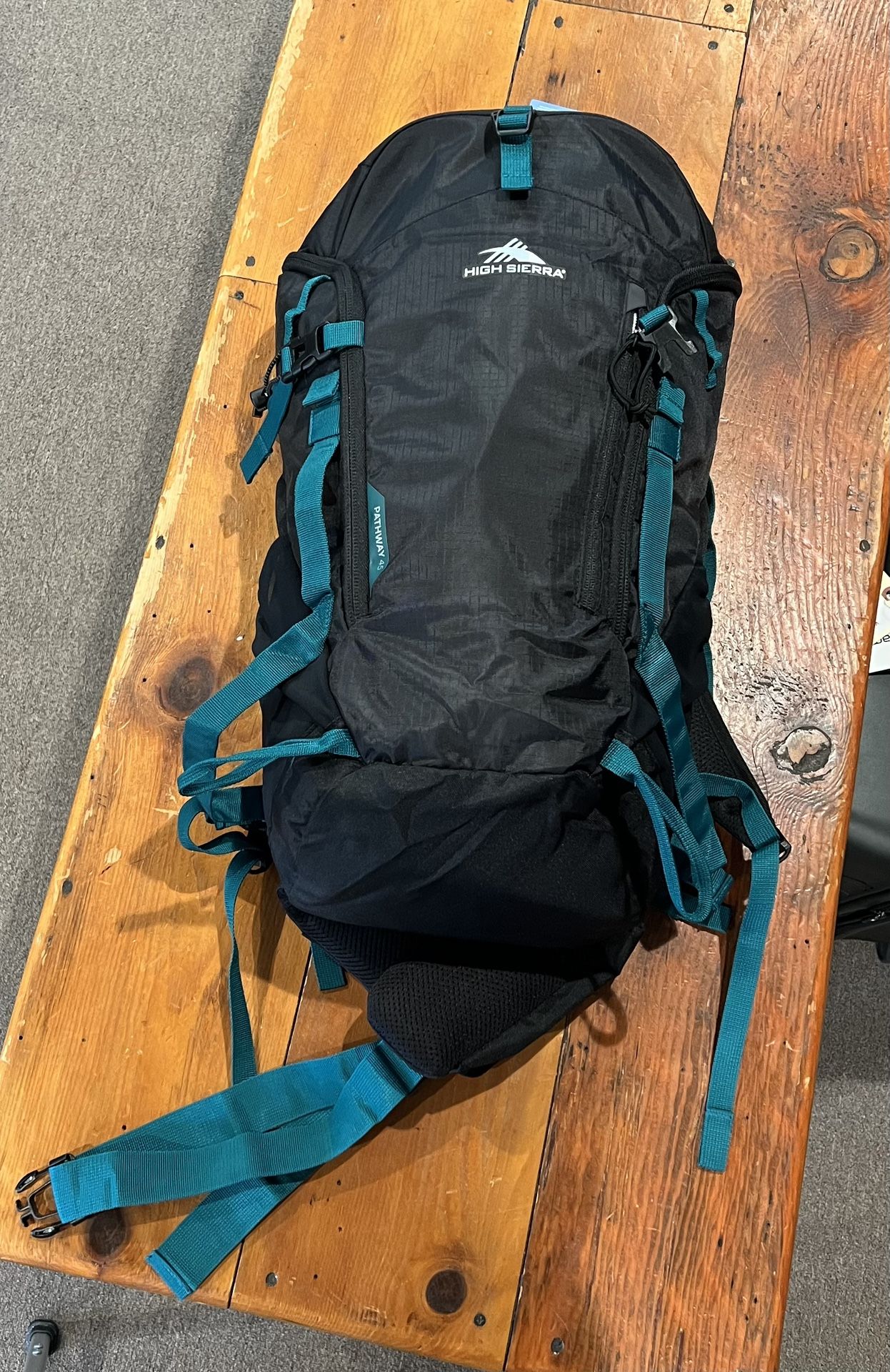 Black High Sierra Pathway 2.0 45L Hiking Backpack