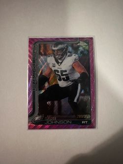 Lane Johnson Topps Chrome Pink Refractor 209/250