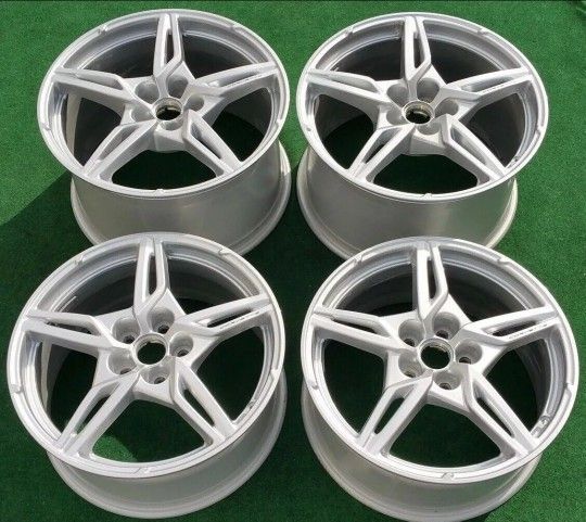Factory Chevrolet Corvette Wheels Stingray 2020 2021 2023 2024 C8 Set Genuine OEM 19" 20" Vette Camaro SS LS Chevy BMW Rim Wheels Rims 5x120