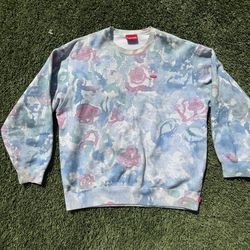 Supreme Small Box Crewneck 'Watercolor Floral' sweatshirt from the Spring/Summer 2021 collection