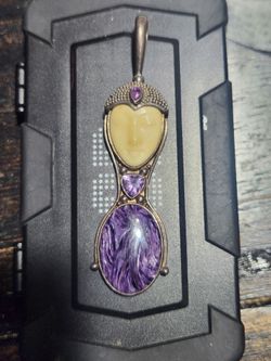 Vintage sterling silver pendant and a choker with a pendant