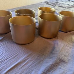 7 Gold Vases