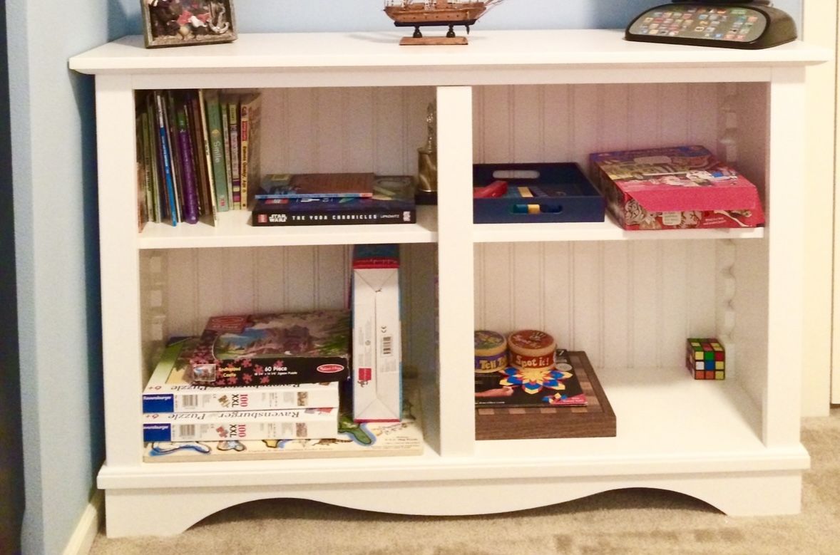White Beadboard Crate & Kids Bookcase
