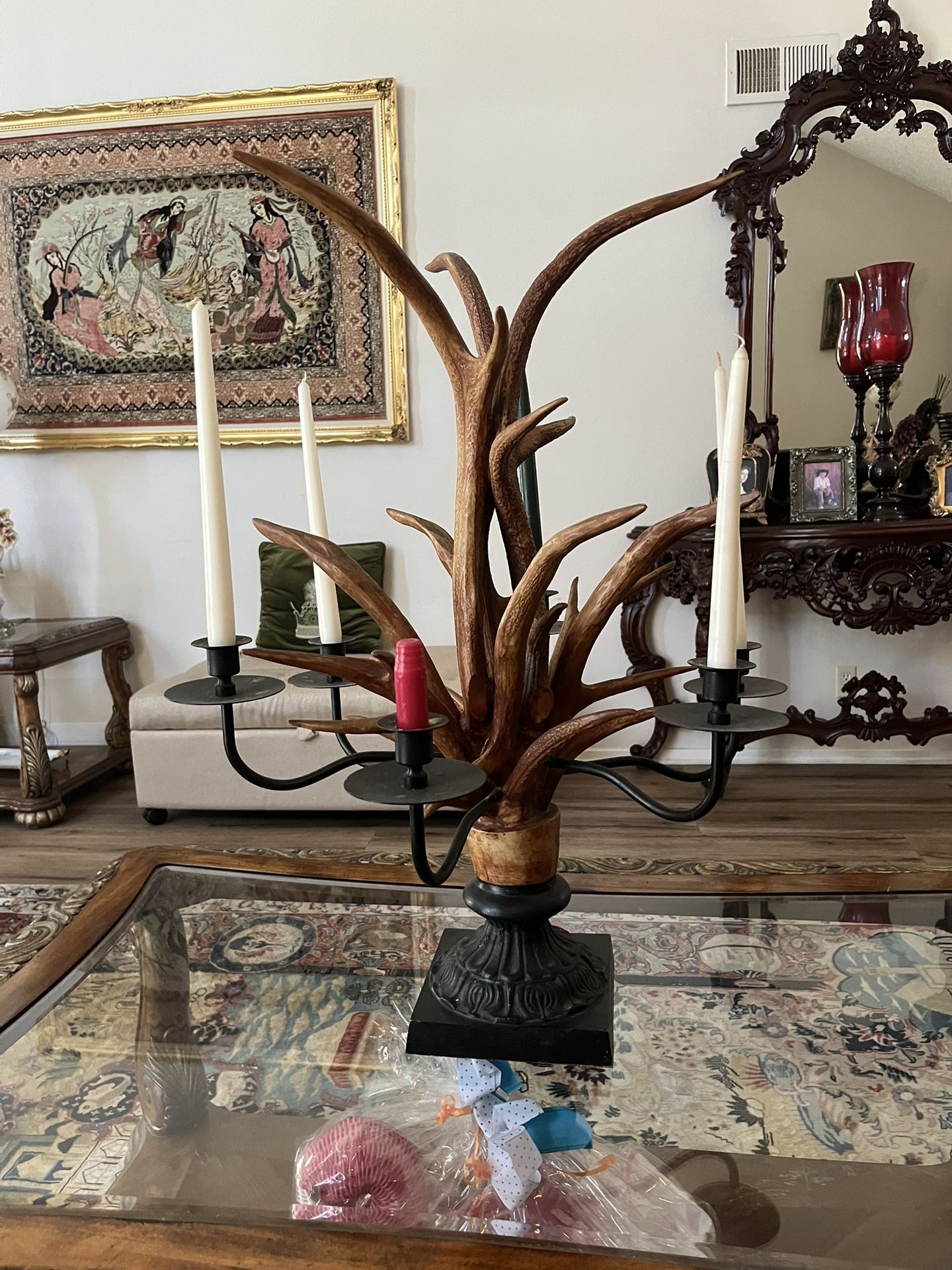 Antique Antler Candelabra