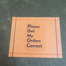 vintage adult themed greeting card “ please get my orders correct”
