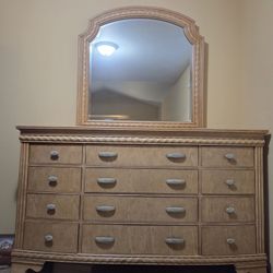 Dresser With Mirror And 2 Night Stands