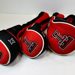 Texas Tech Golf Headcovers | Set 1, 3, & X | Red Raiders NCAA Logo Black Red