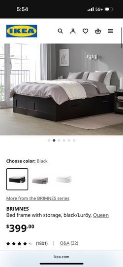 IKEA BRIMNES storage bed