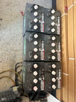 (6) NAPA GC8 8V Golf Cart Batteries + Club Car Charger – Complete 48V Set