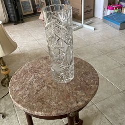 Cut Glass Vase Large 14”x5”