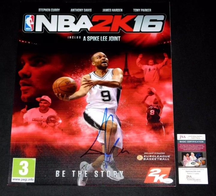 SPURS TONY PARKER SIGNED 16X20 POSTER W/ JSA COA!!