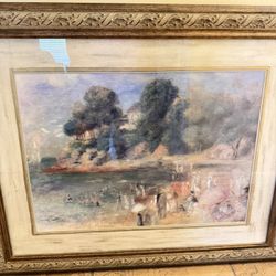 Large Framed Renoir Print “La Grenouillere”