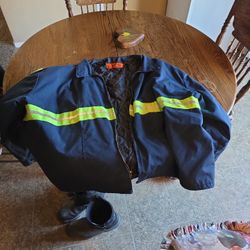 Red cap high viz jackets