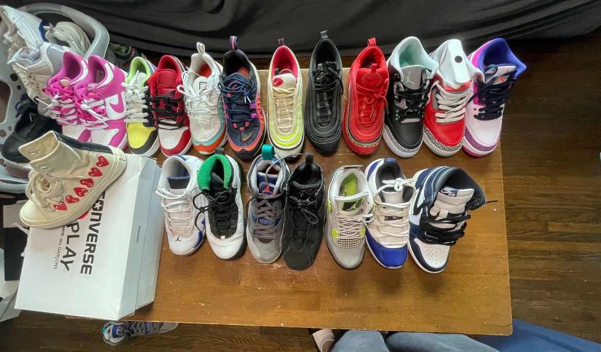 Jordans 1-14 | Sizes 4.5y - 8W | Designer Belts $50 | Burberry Scarfs |