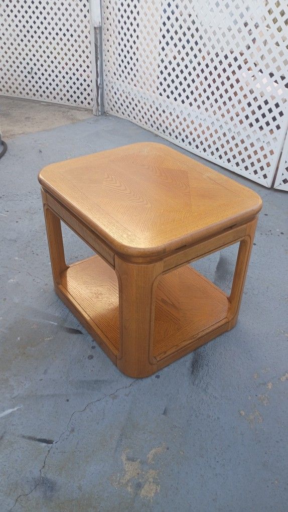 Solid Oak Dining End Table