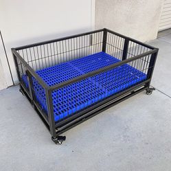 $95 (New in box) Dog whelping pen cage kennel size 37” w/ plastic tray and floor grid 37x26x15” 