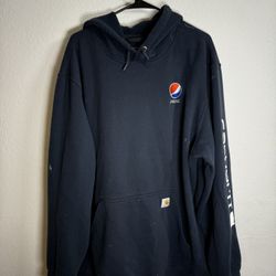 Carhartt Hoodie Mens 3XL Pepsi Black Hoodie Sweatshirt Original Fit Workwear