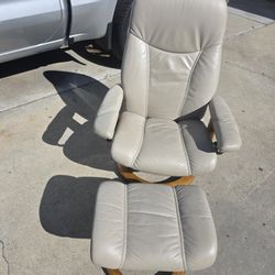 Mid Century Stressless Chair And Ottoman