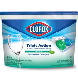 Clorox Triple Action Dishwasher Detergent Packs (43 Pacs) 