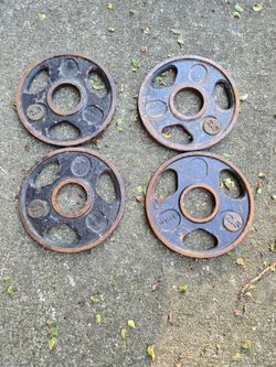 4x Rusty 2.5lb Olympic Weight Plates-