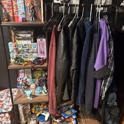selling clothing rack and shelves