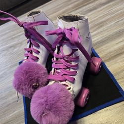 Youth Size 1 Purple Princess  Quad Roller Skates