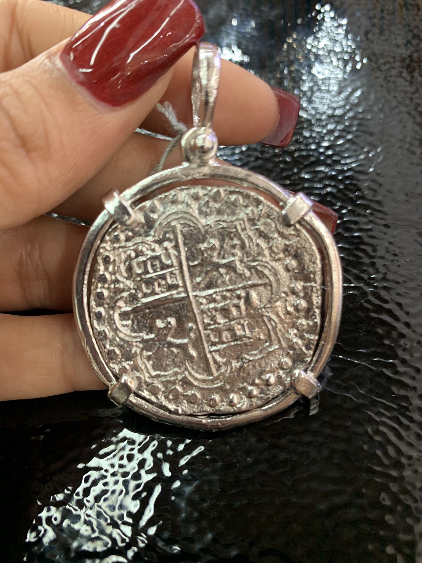 Atocha silver coin pendant
