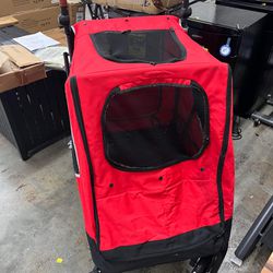 Dog Stroller for Medium/Large Dogs, MSmask 4 Wheel Premium Foldable Pet Stroller(used like new)