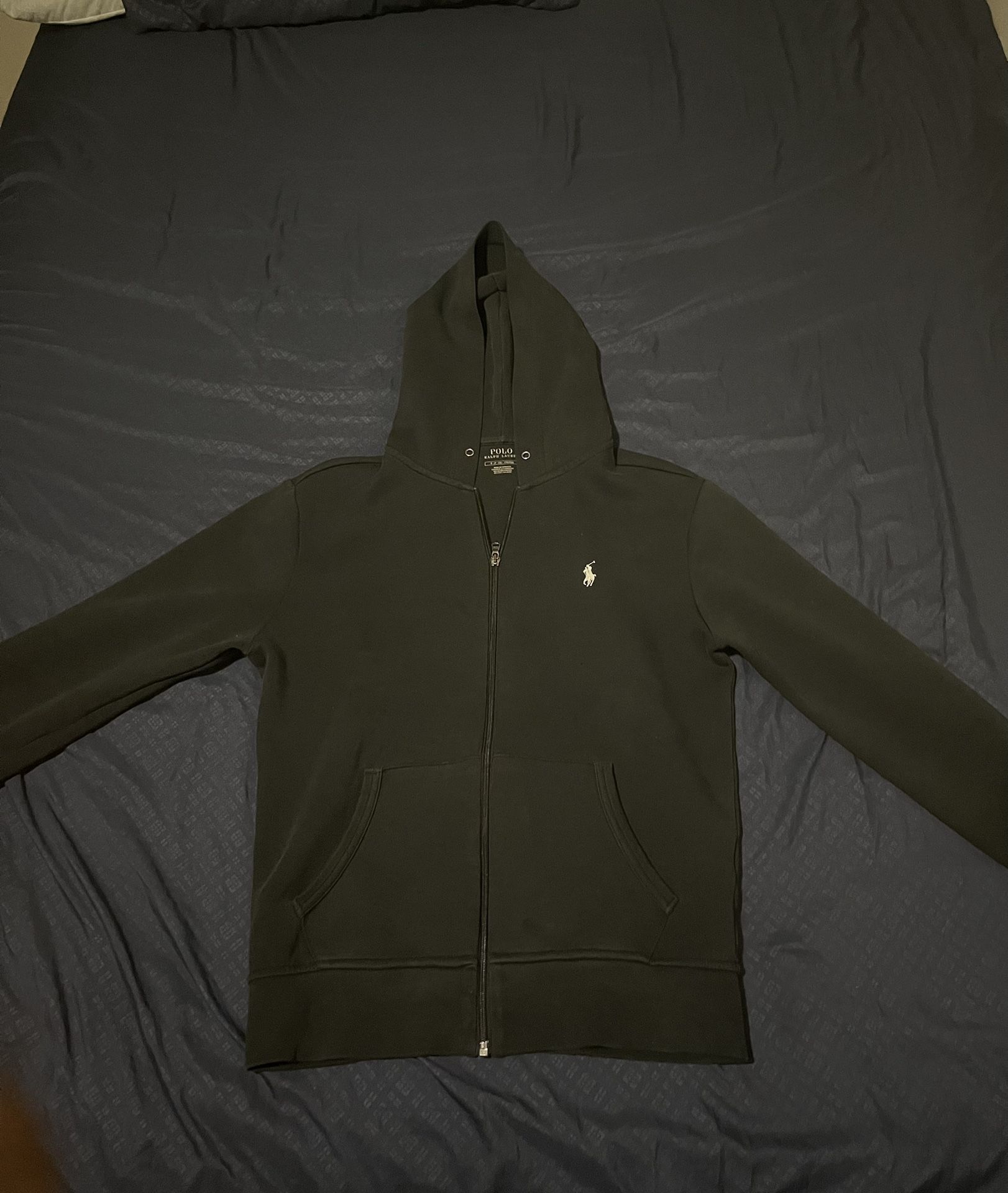 Ralph Lauren Black Zip Up Hoodie – Size Small – Great Condition