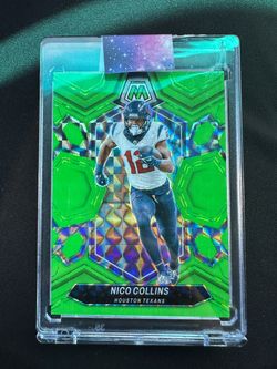 2024 Panini Mosaic Nico Collins Green Fluorescent Prizm /10