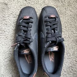 Women’s Black And Rose Gold Nike Cortez
