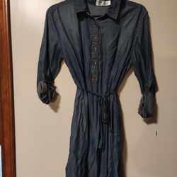 Dark Blue Denim Dress Size S