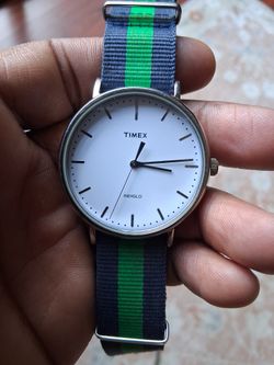 TIMEX Indiglo Quartz Unisex Watch White Dial Analog Multicolor Band 