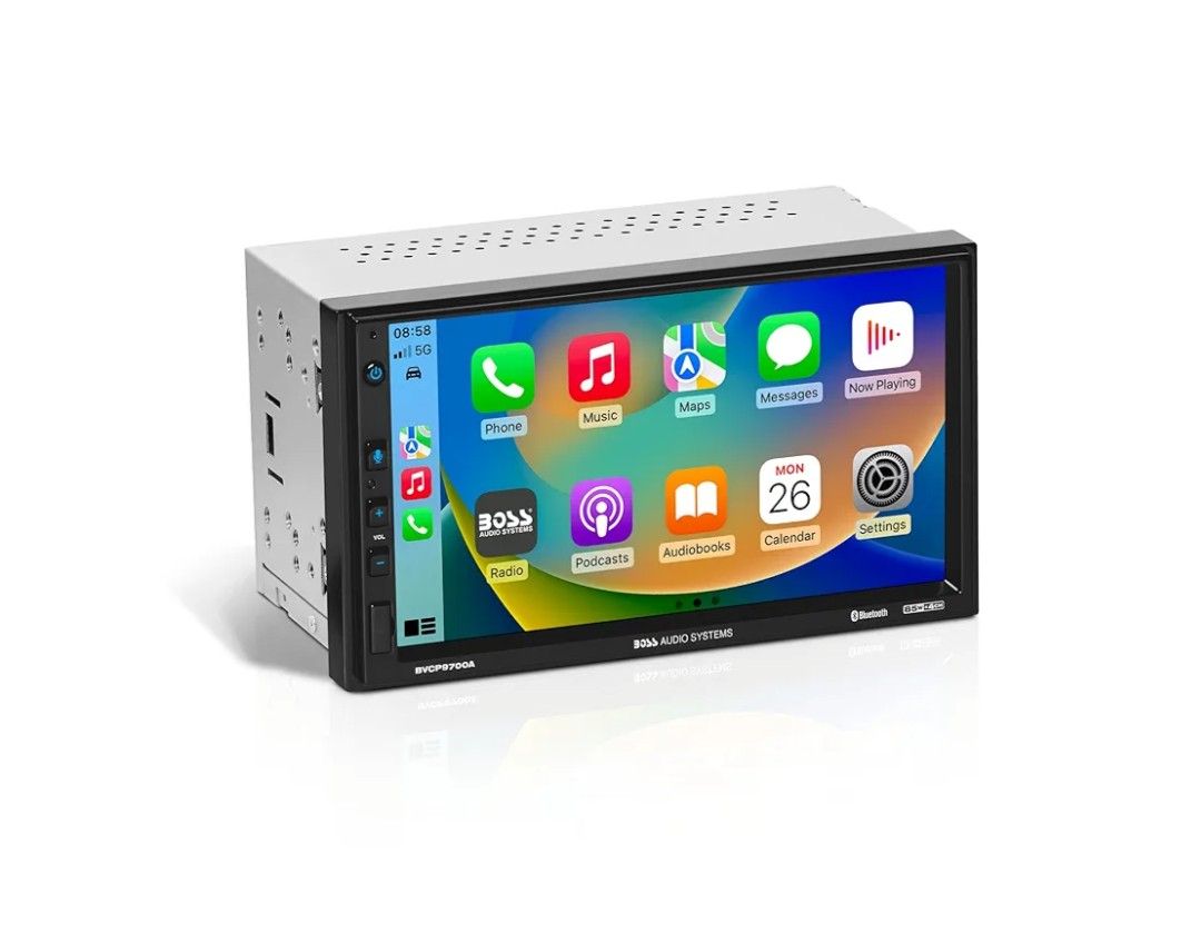 BOSS Audio Systems BVCP9700A Car Stereo - Apple CarPlay, Android Auto, Double Din, 7 Inch Touchscreen, Bluetooth, No CD DVD Player, AM/FM Radio Receiv