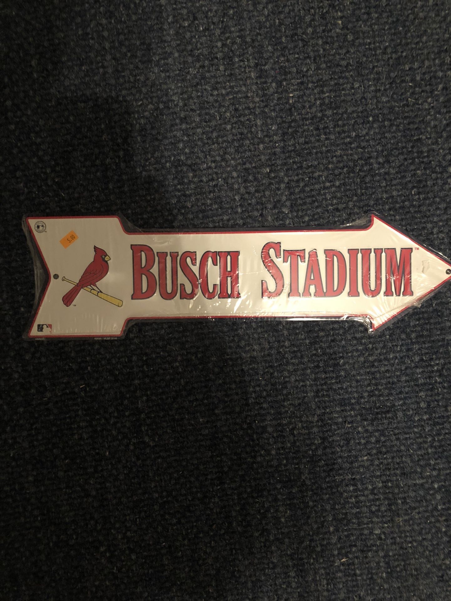 Cardinals Busch stadium metal sign