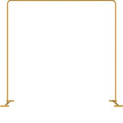 LANGXUN Heavy Duty Gold Metal Square Backdrop Stand Arch for Wedding Birthday Decoration, Graduation Decorations, Ceremony Reception, Event Party Supp