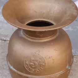 Vintage All Famous 5 Cent Cigars - Brass Spittoon