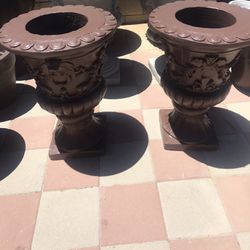 New Flower Pots Made Out Of Cement 29in X 22in