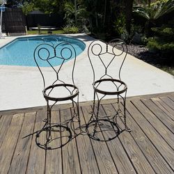 Vintage Iron Parlor chairs set of 2