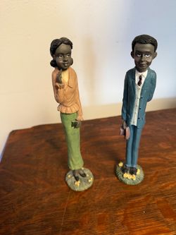 Vintage-Style Black Couple Figurines – Set of 2