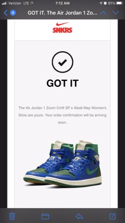 Jordan 1 High Zoom CMFT Califia Aleali May Women’s Sz 5.5