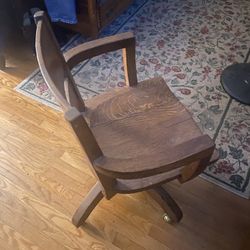 Antique Oak Office Chair