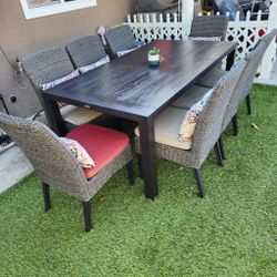 Patio Set/ Outdoor Furniture Dining Table And 8 Chairs 