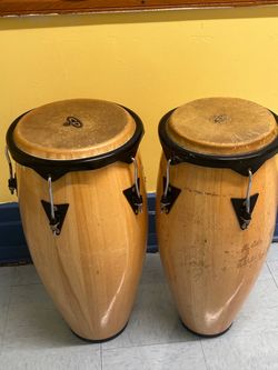LP Conga Drums Pair Natural Wood