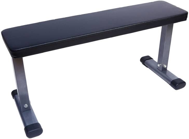Everyday essentials steel frame flat weight training exercise weight bench