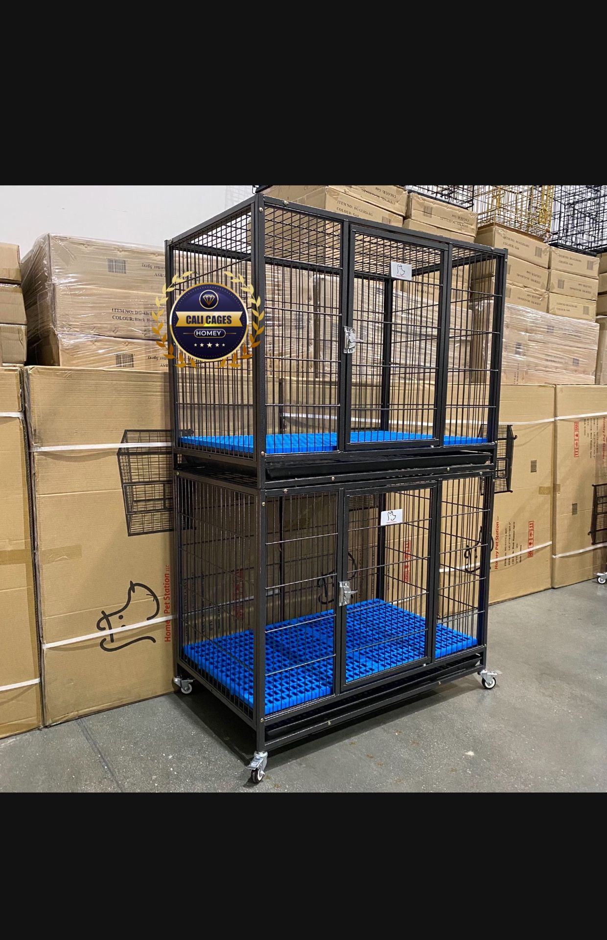 Double Stacked Dog Pet Cage Kennels Size 37” Medium New In Box 📦 